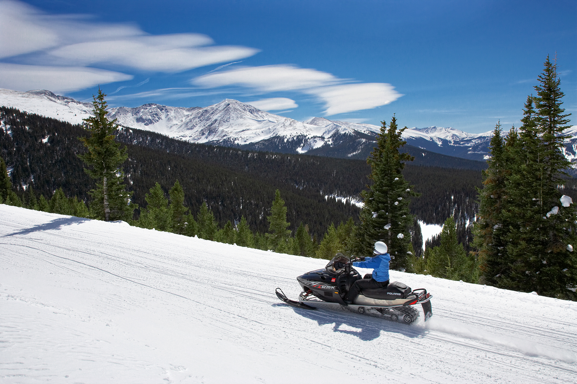 Snowmobiling in Winter Park